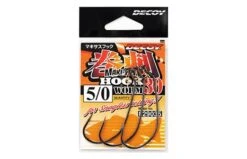 Decoy Makisasu Worm30 Offset Hooks with Bait Screw