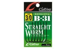 Owner B-31 Straight Worm High-Performance Fishing Hooks
