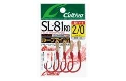 Owner SL-81RD Minnow Hooks: Premium JDM Single Hooks with Fabric Loops