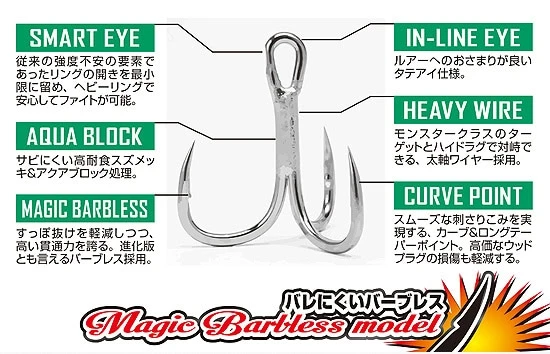 Decoy Big Treble Y-23BL Barbless Hook for GT and Tuna 3 Decoy Big Treble Y-23BL Barbless Hook for GT and Tuna – Bild 3