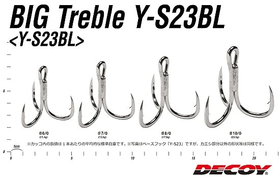 Decoy Big Treble Y-23BL Barbless Hook for GT and Tuna 4 Decoy Big Treble Y-23BL Barbless Hook for GT and Tuna – Bild 4