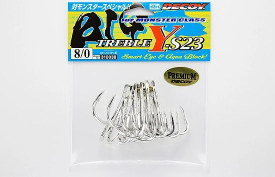 Decoy Big Treble Y-S23 Saltwater Fishing Hooks 1 Decoy Big Treble Y-S23 Saltwater Fishing Hooks