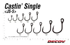 Decoy JS-5 Castin' Single Hook for Top-Water Lures -FishCandy Geschaft decoy js 5 castin single detail2