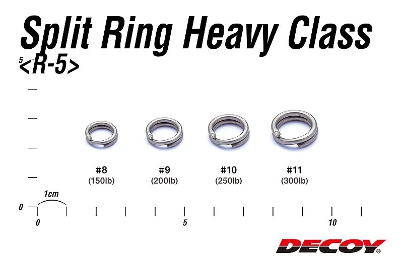 Decoy R-5 Split Ring Heavy Class | Saltwater Jigging & Big Game Terminal Tackle 2 Decoy R-5 Split Ring Heavy Class | Saltwater Jigging & Big Game Terminal Tackle – Bild 2